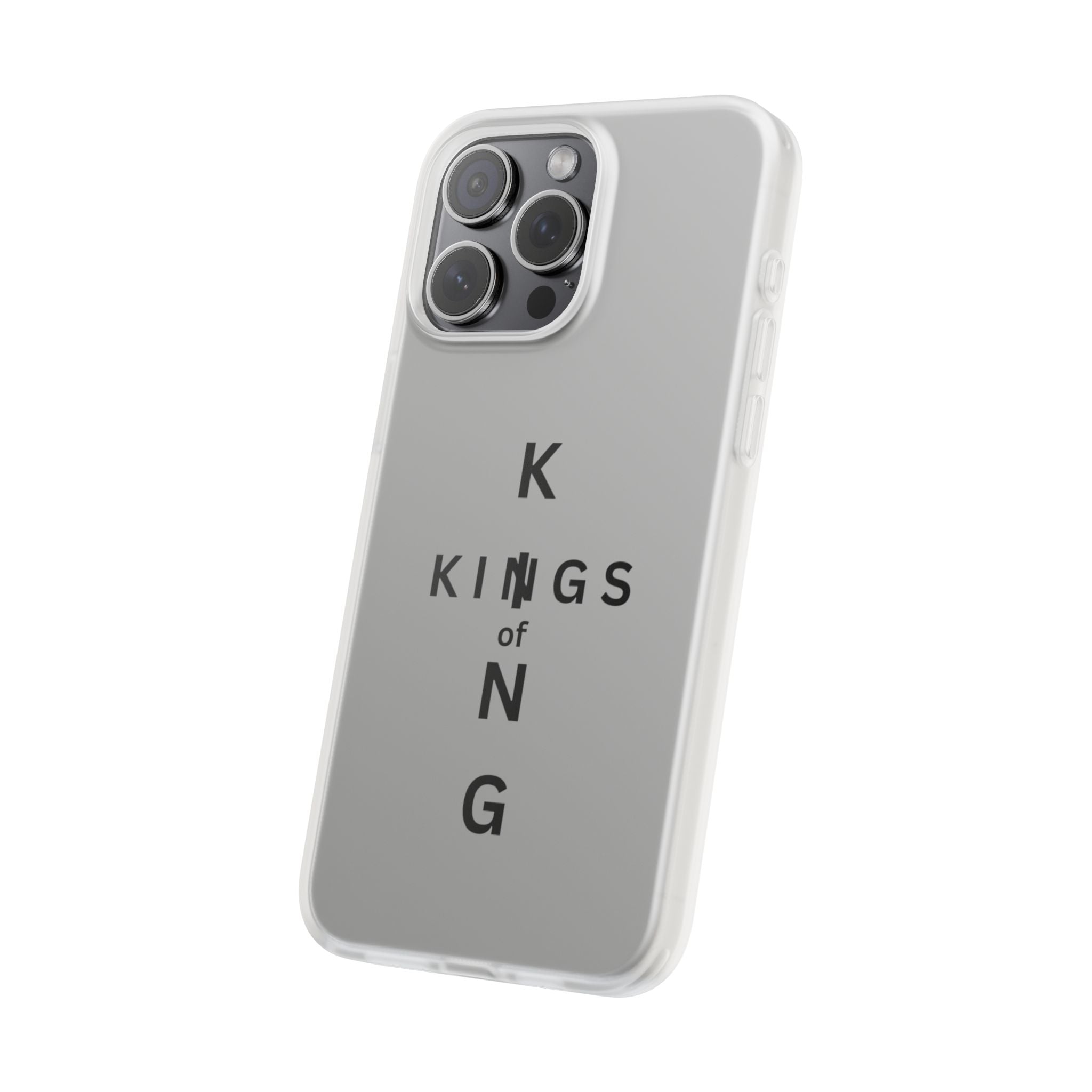 Flexi Phone Case — Minimal "Kings of King" Vertical Text Protective Cover