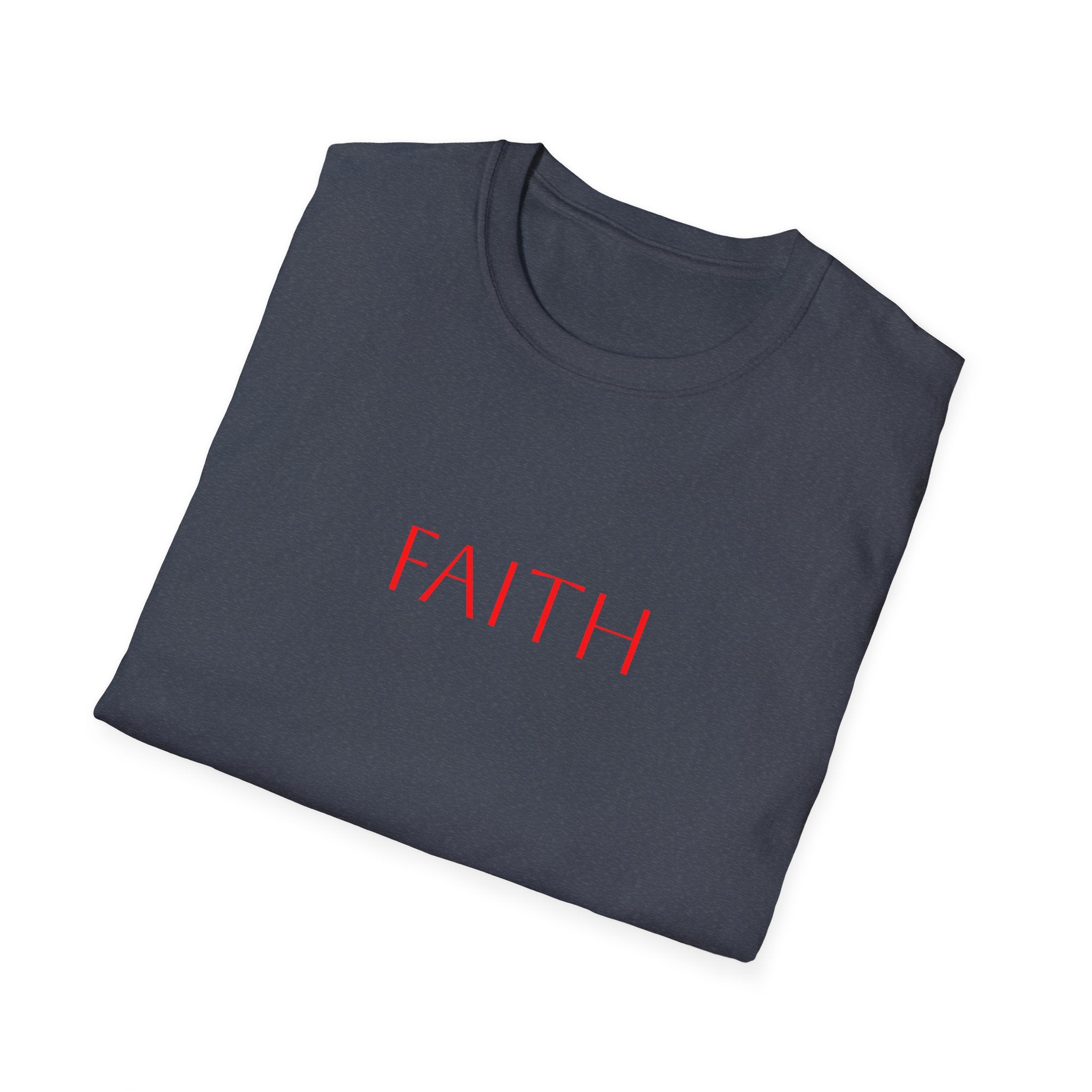 Faith Minimalist T-Shirt — Pink Script "FAITH" Christian Tee