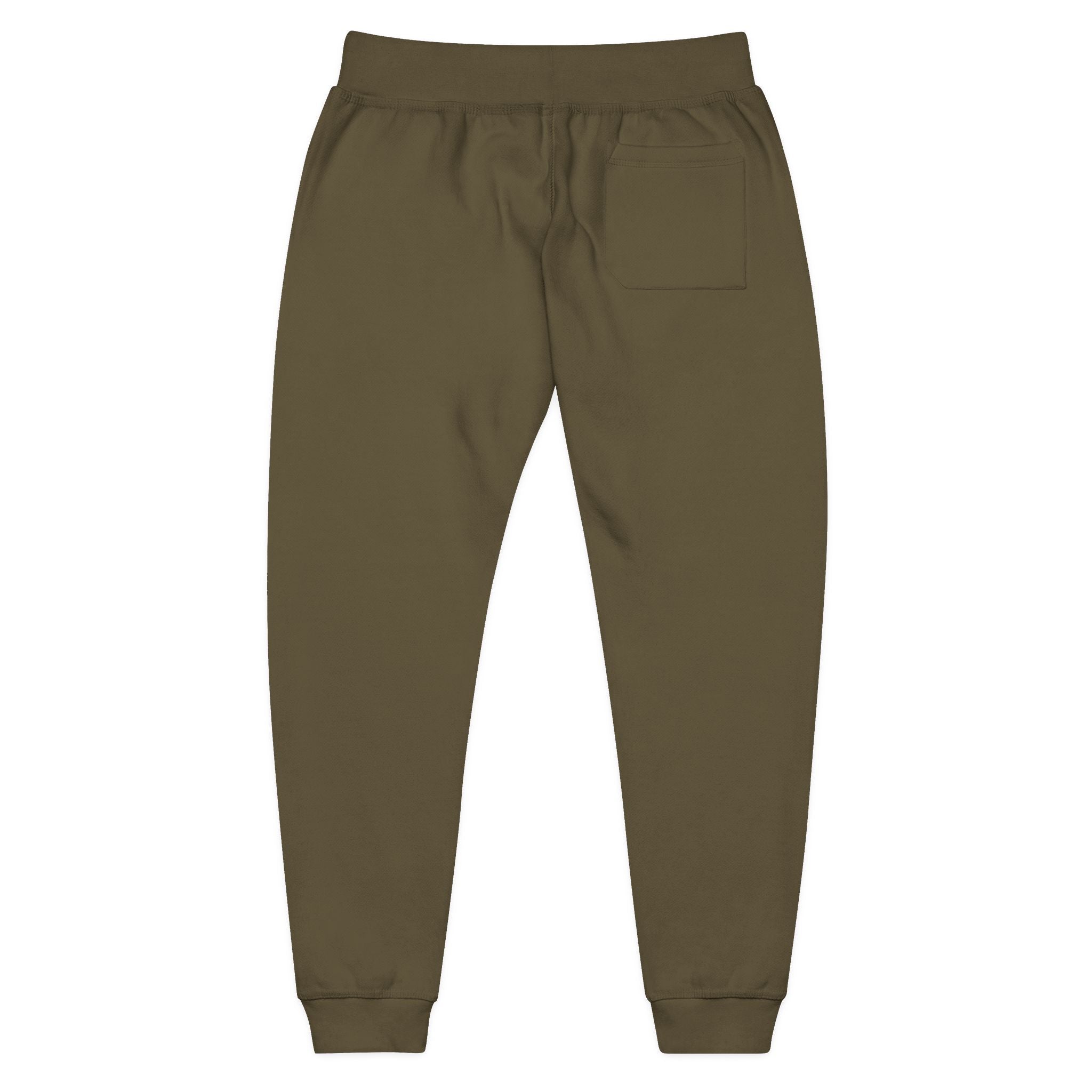 Embroidered Fleece Sweatpants — Olive Cozy Joggers