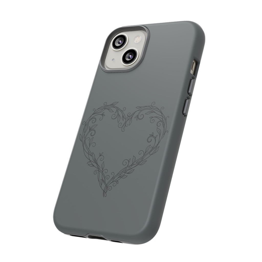 Floral Vine Heart Tough Phone Case — Slim Protective iPhone Cover