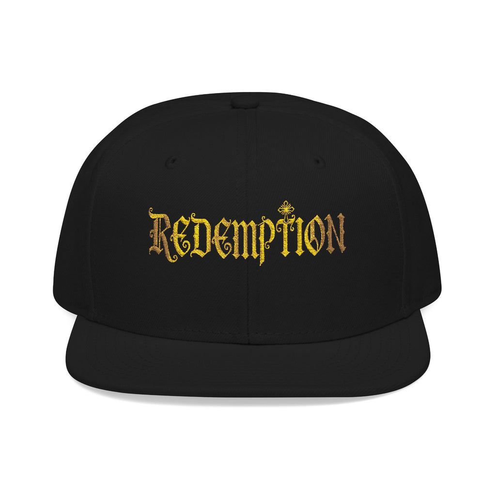 Embroidered Gold 'Redemption' Gothic Streetwear Cap