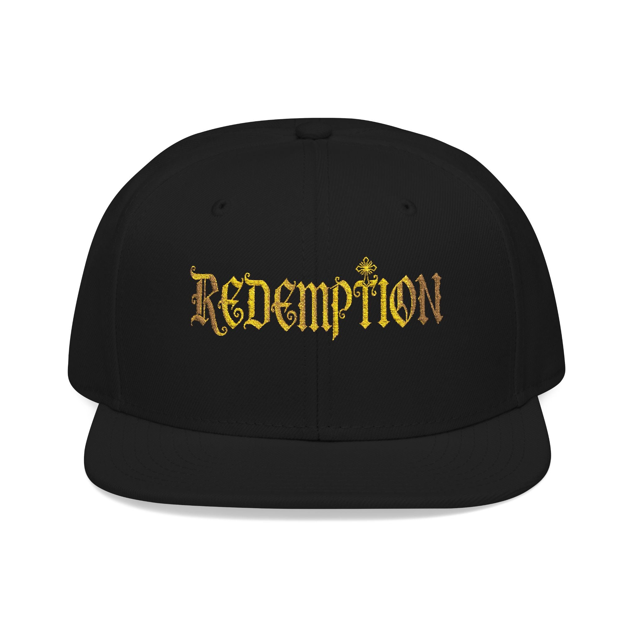 Embroidered Gold 'Redemption' Gothic Streetwear Cap