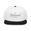 Embroidered "The Redeemed Society" Script Snapback Hat — No side design — Rhinestone “Blessed” Design