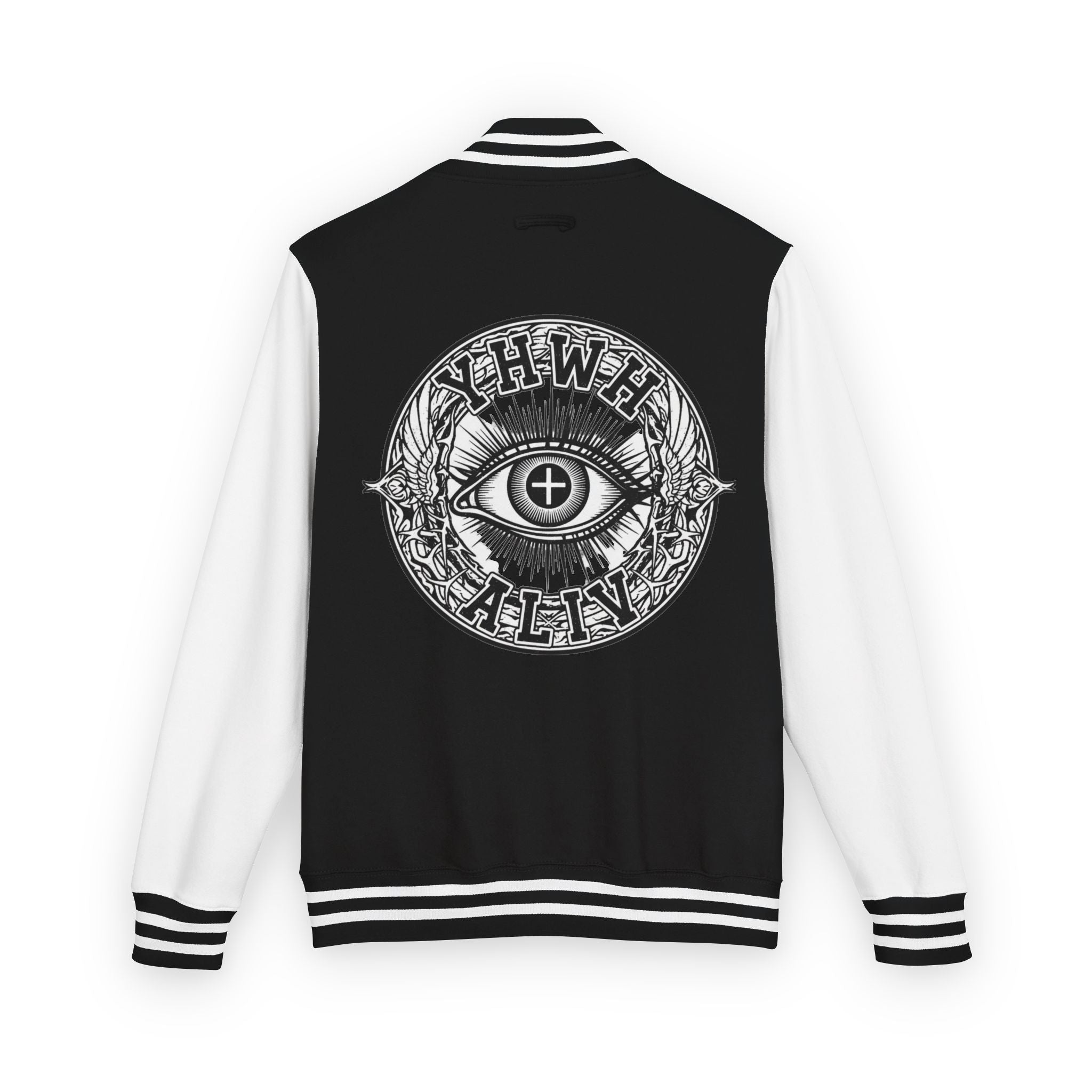 Letterman Jacket — “YHWH Ally” Eye Emblem Varsity Jacket