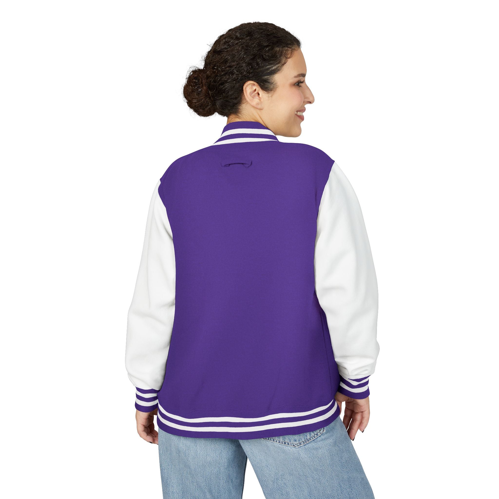 King of Kings Letterman Jacket - Minimal Vertical Script Chest Design