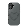Floral Vine Heart Tough Phone Case — Slim Protective iPhone Cover