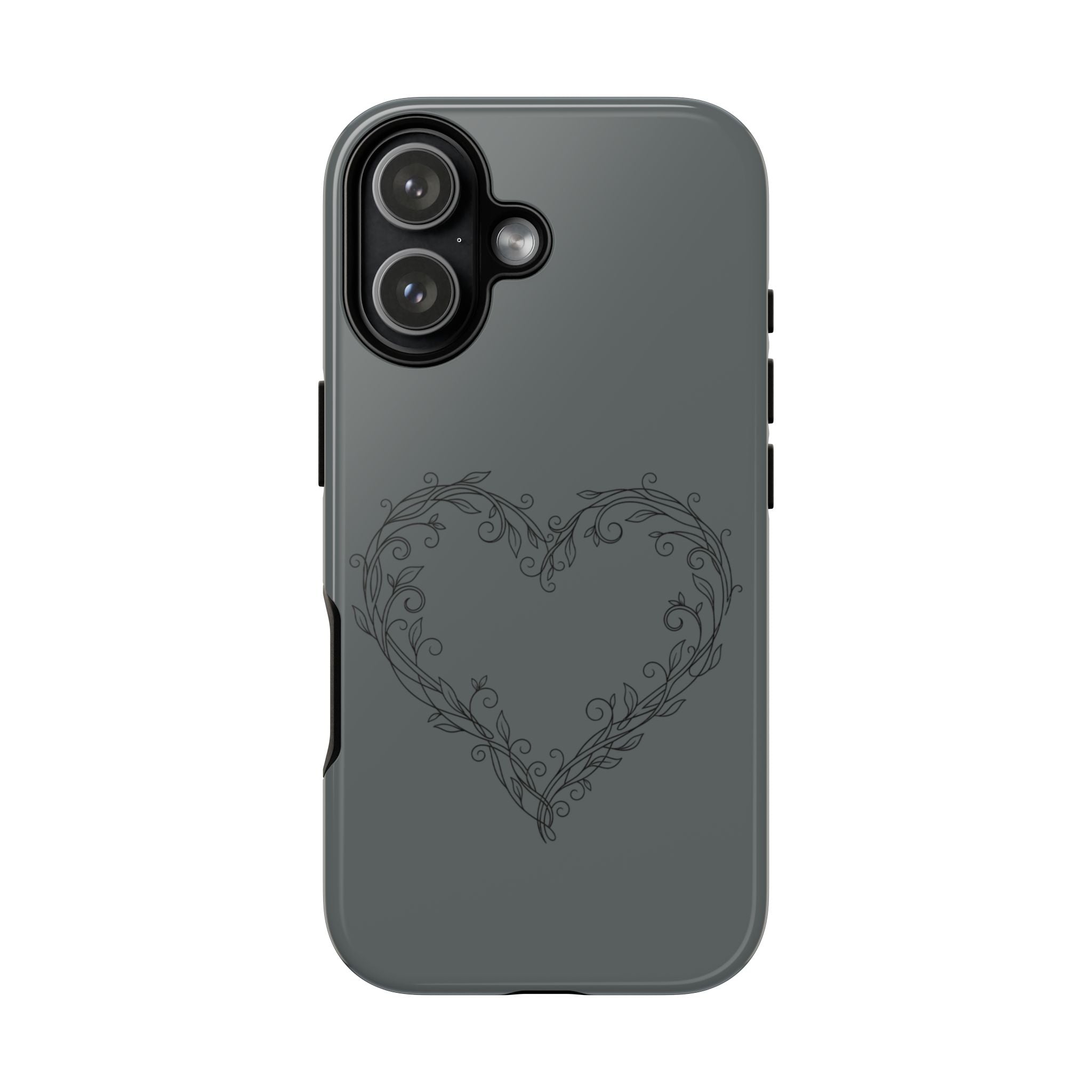 Floral Vine Heart Tough Phone Case — Slim Protective iPhone Cover