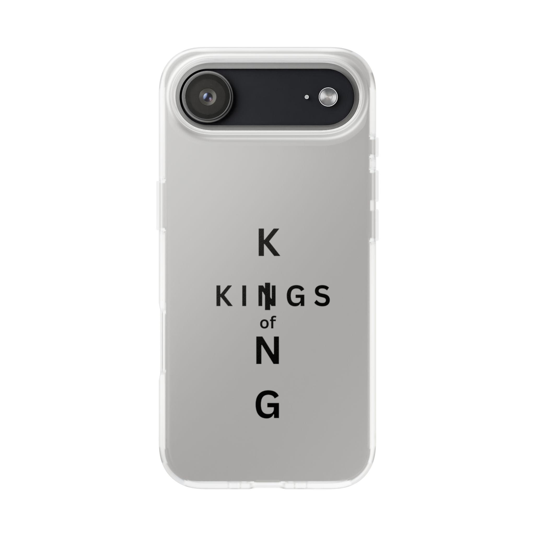 Flexi Phone Case — Minimal "Kings of King" Vertical Text Protective Cover