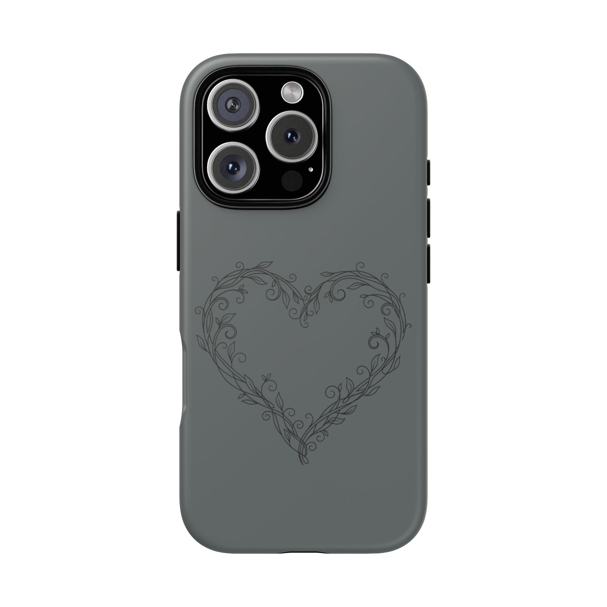 Floral Vine Heart Tough Phone Case — Slim Protective iPhone Cover