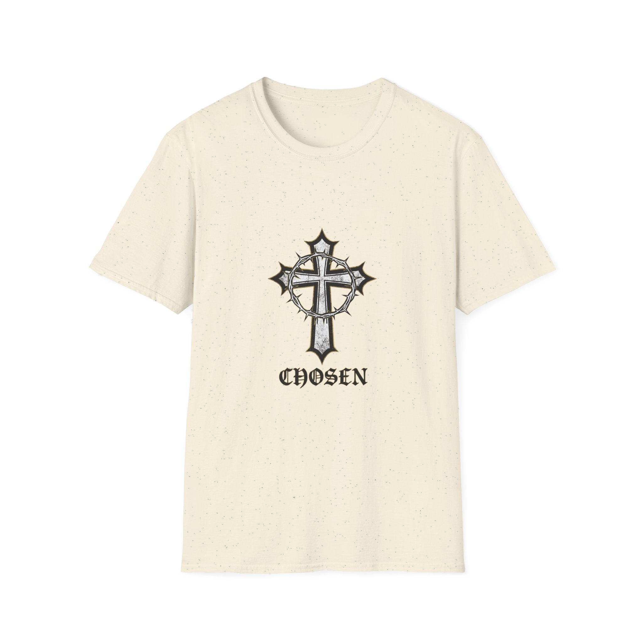 Cross + 'Chosen' T-Shirt — Gothic Faith Graphic Tee