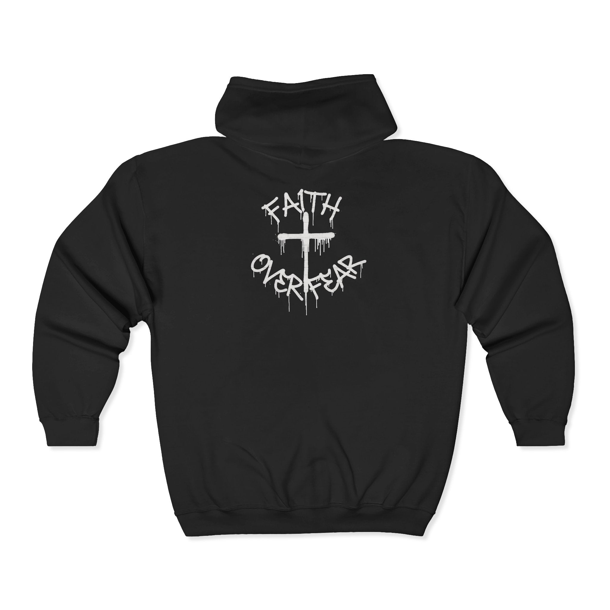 Copy of Dripping Logo Zip Hoodie with Back Eye Graphic