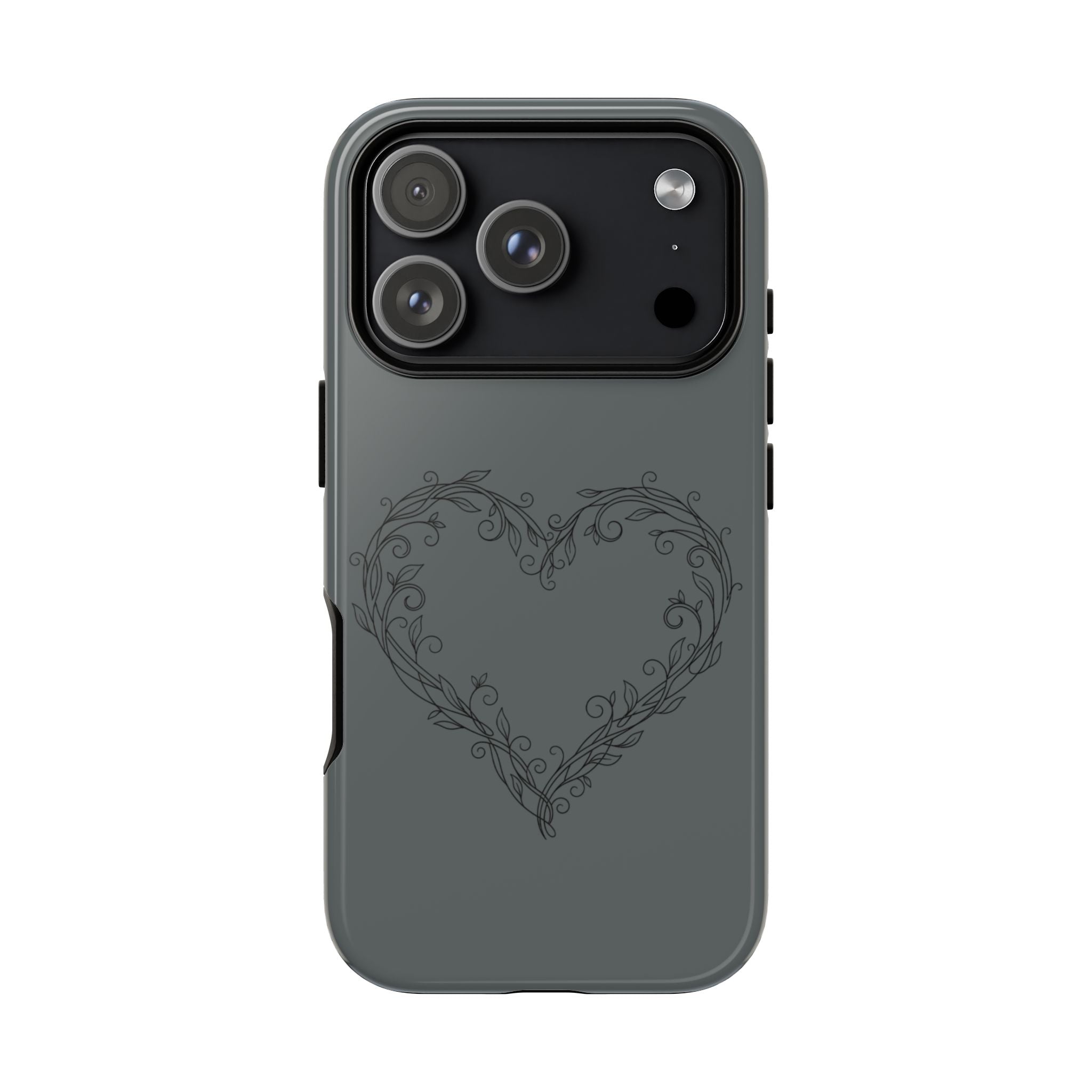 Floral Vine Heart Tough Phone Case — Slim Protective iPhone Cover