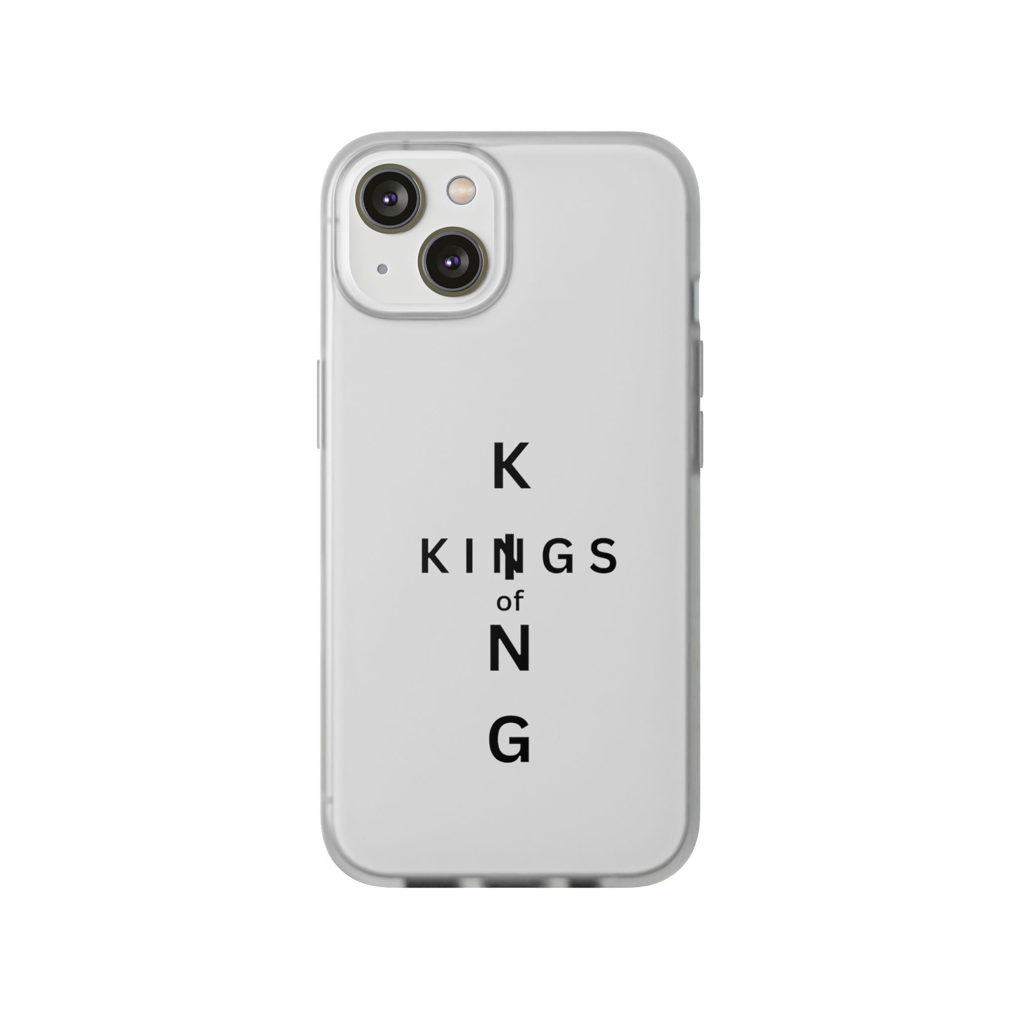 Flexi Phone Case — Minimal "Kings of King" Vertical Text Protective Cover
