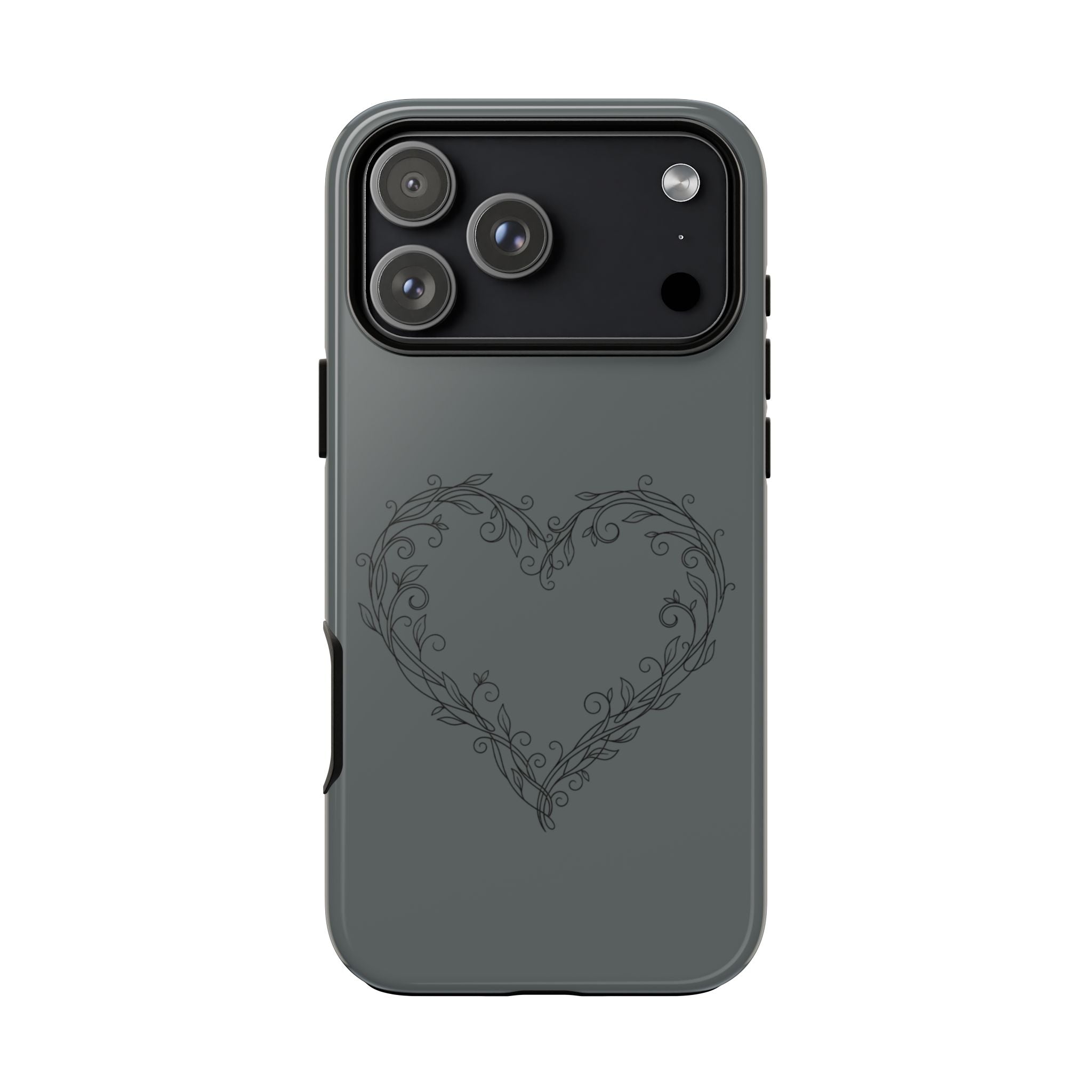 Floral Vine Heart Tough Phone Case — Slim Protective iPhone Cover