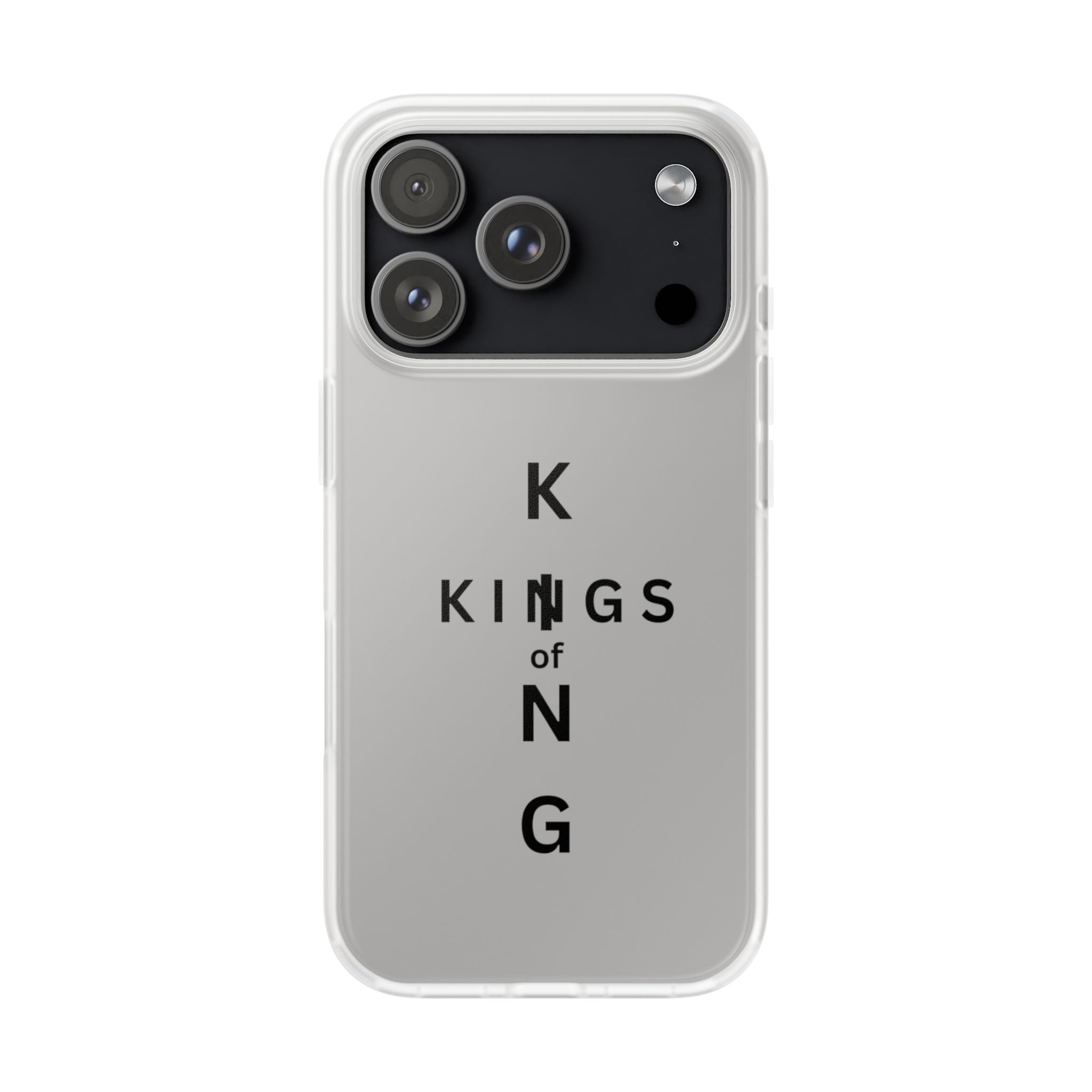 Flexi Phone Case — Minimal "Kings of King" Vertical Text Protective Cover