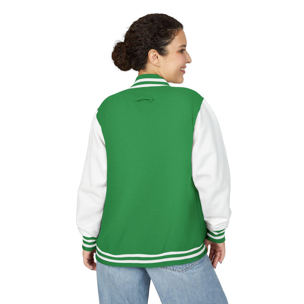 King of Kings Letterman Jacket - Minimal Vertical Script Chest Design