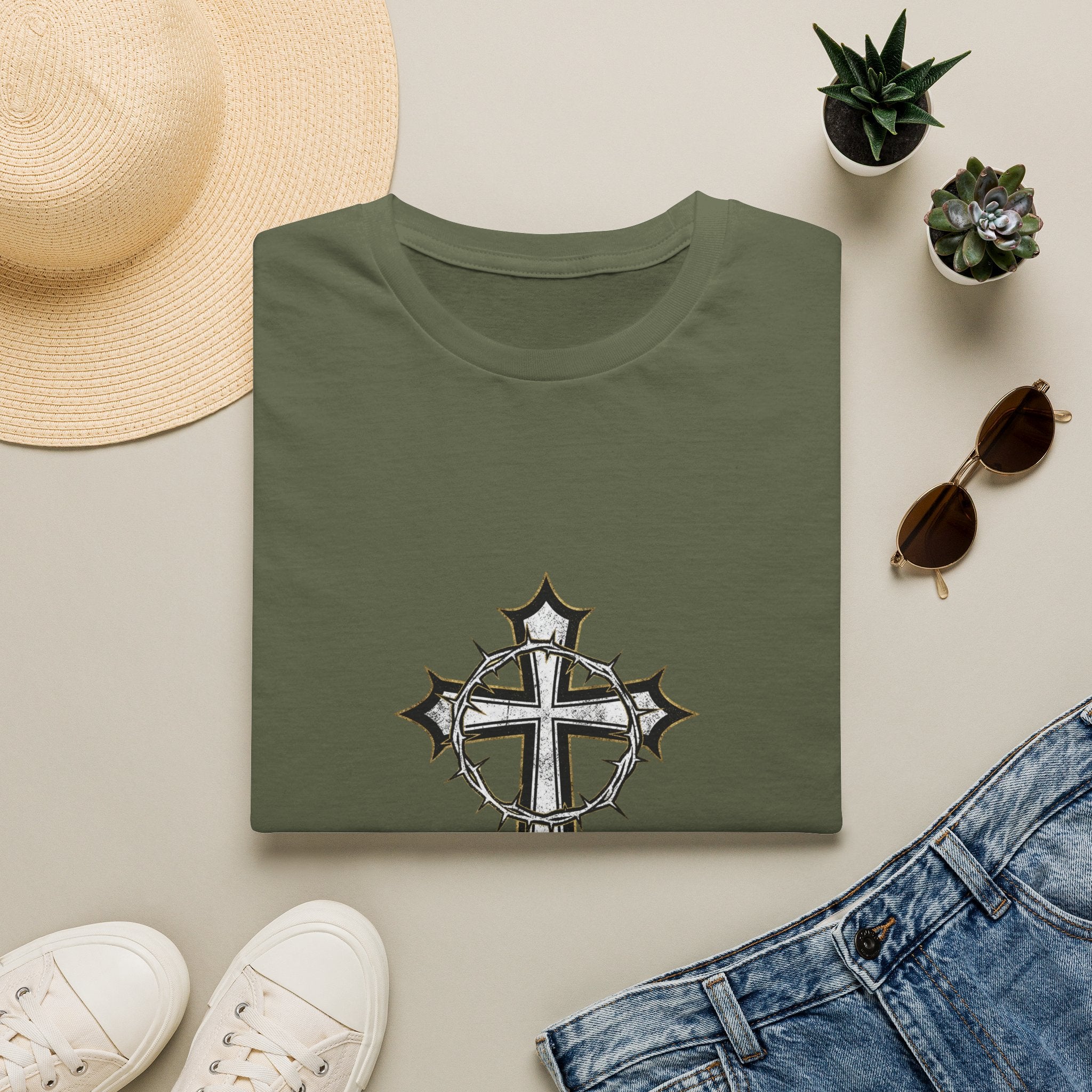 Cross + 'Chosen' T-Shirt — Gothic Faith Graphic Tee