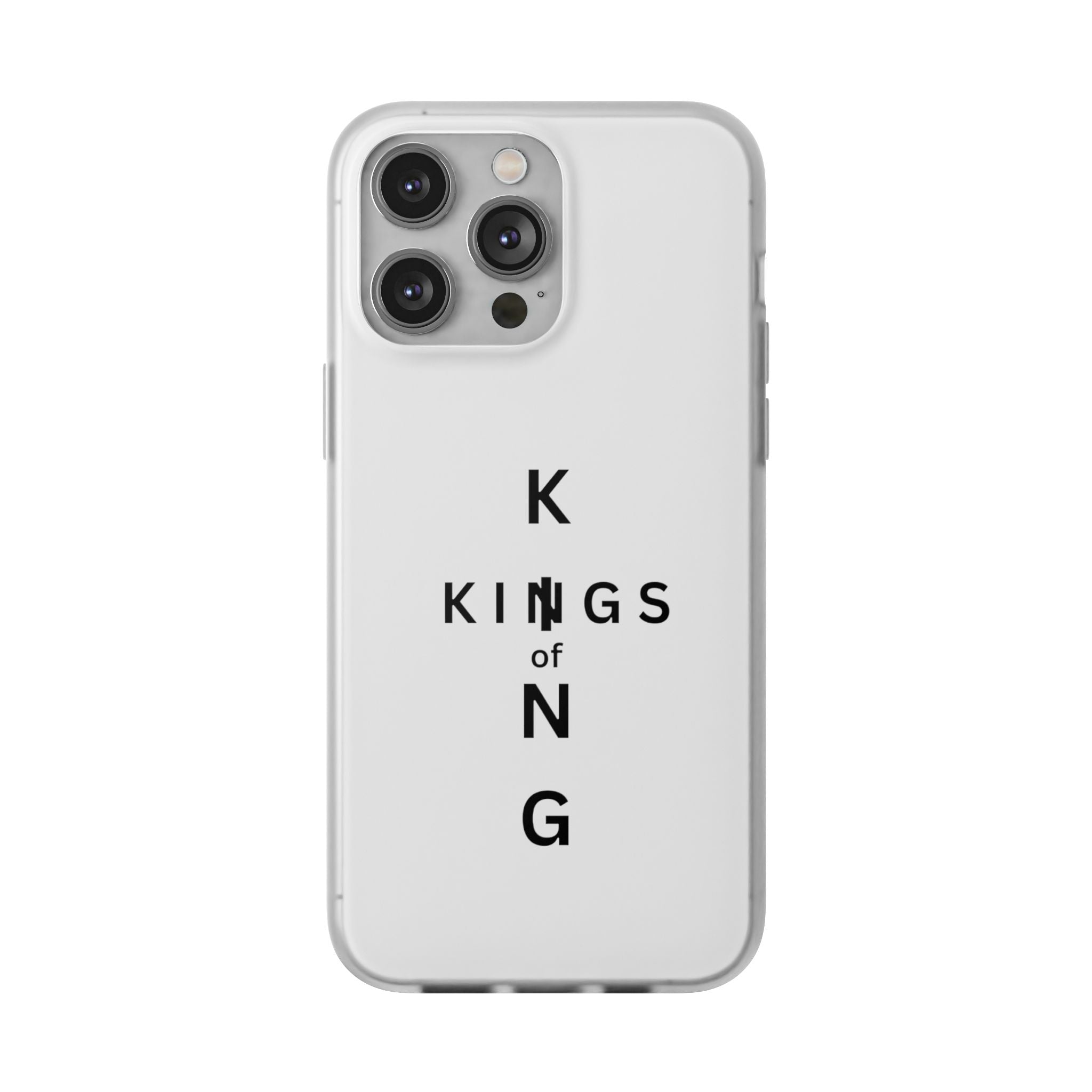 Flexi Phone Case — Minimal "Kings of King" Vertical Text Protective Cover