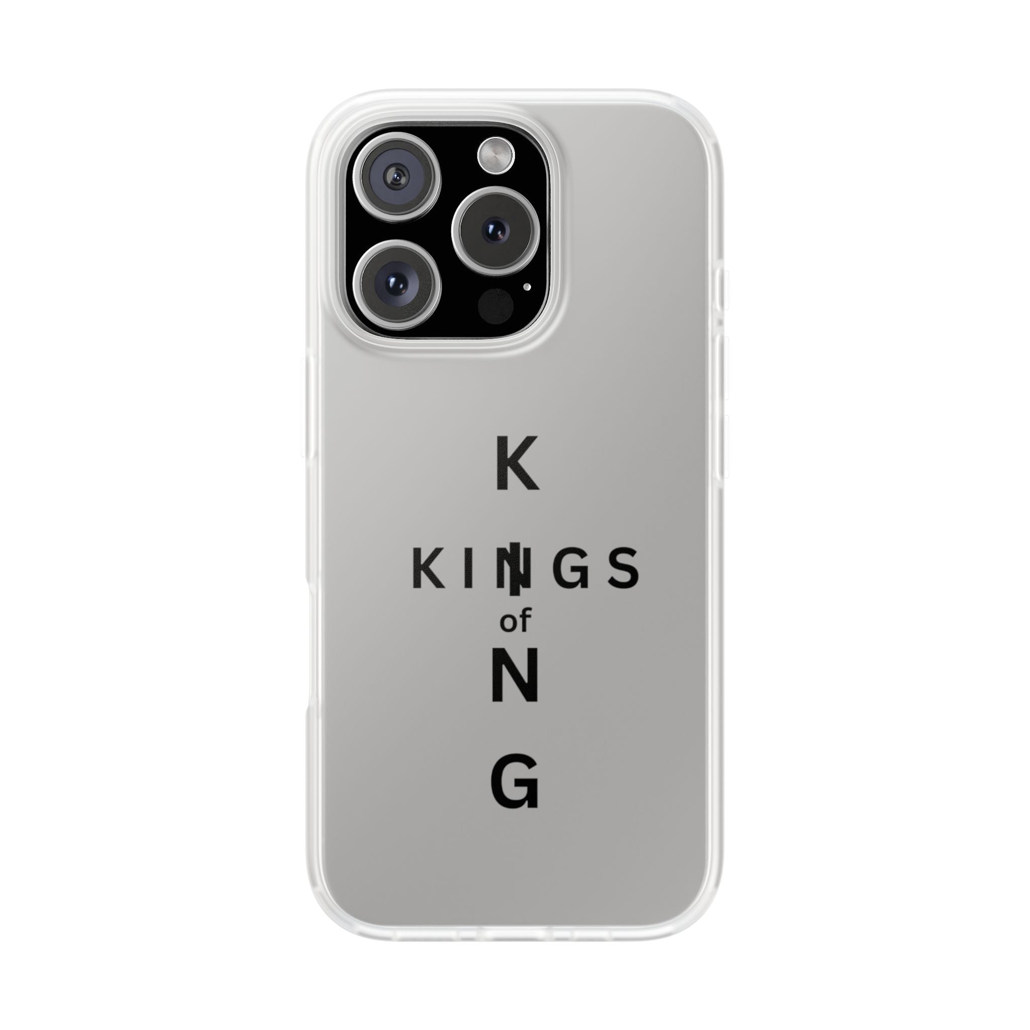 Flexi Phone Case — Minimal "Kings of King" Vertical Text Protective Cover