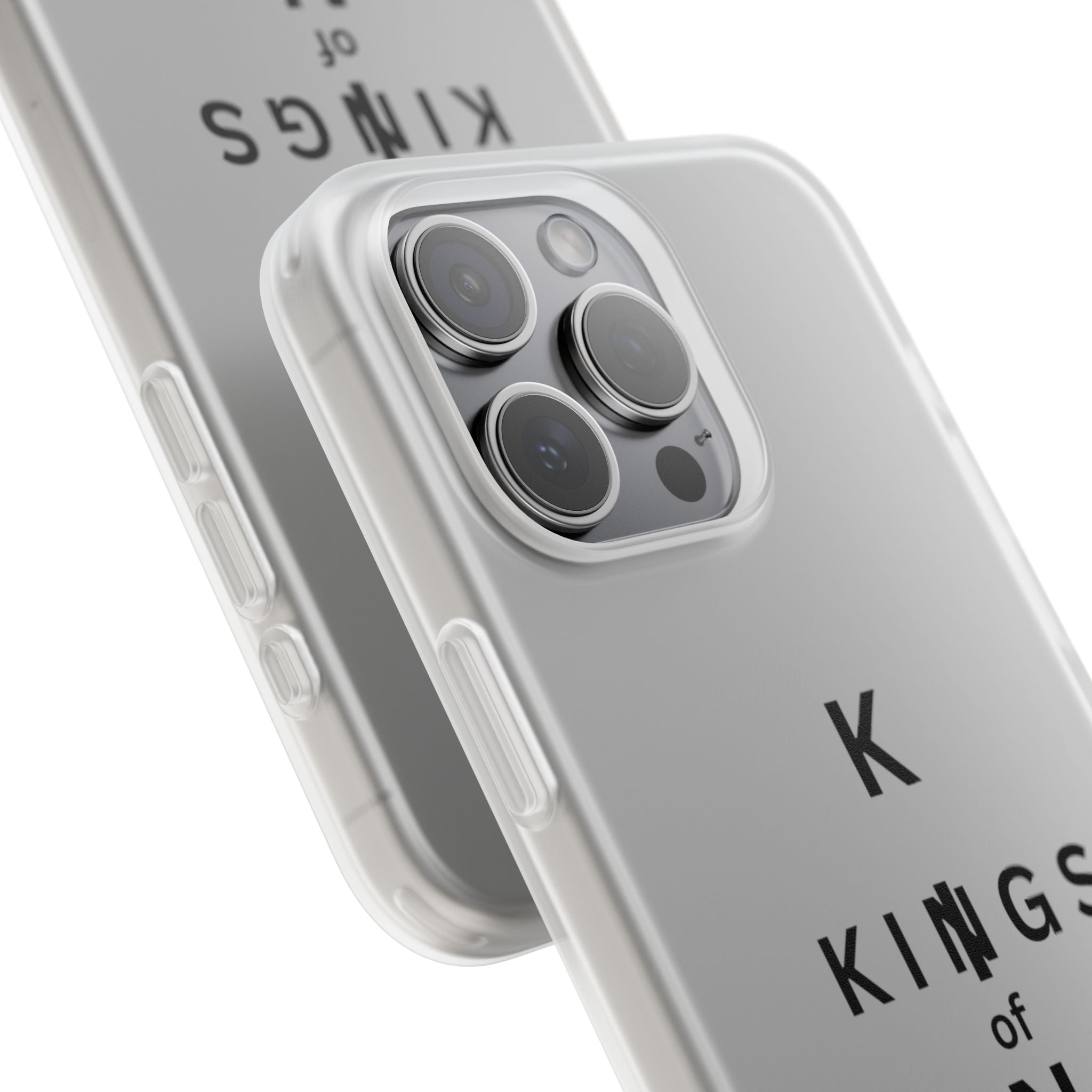 Flexi Phone Case — Minimal "Kings of King" Vertical Text Protective Cover
