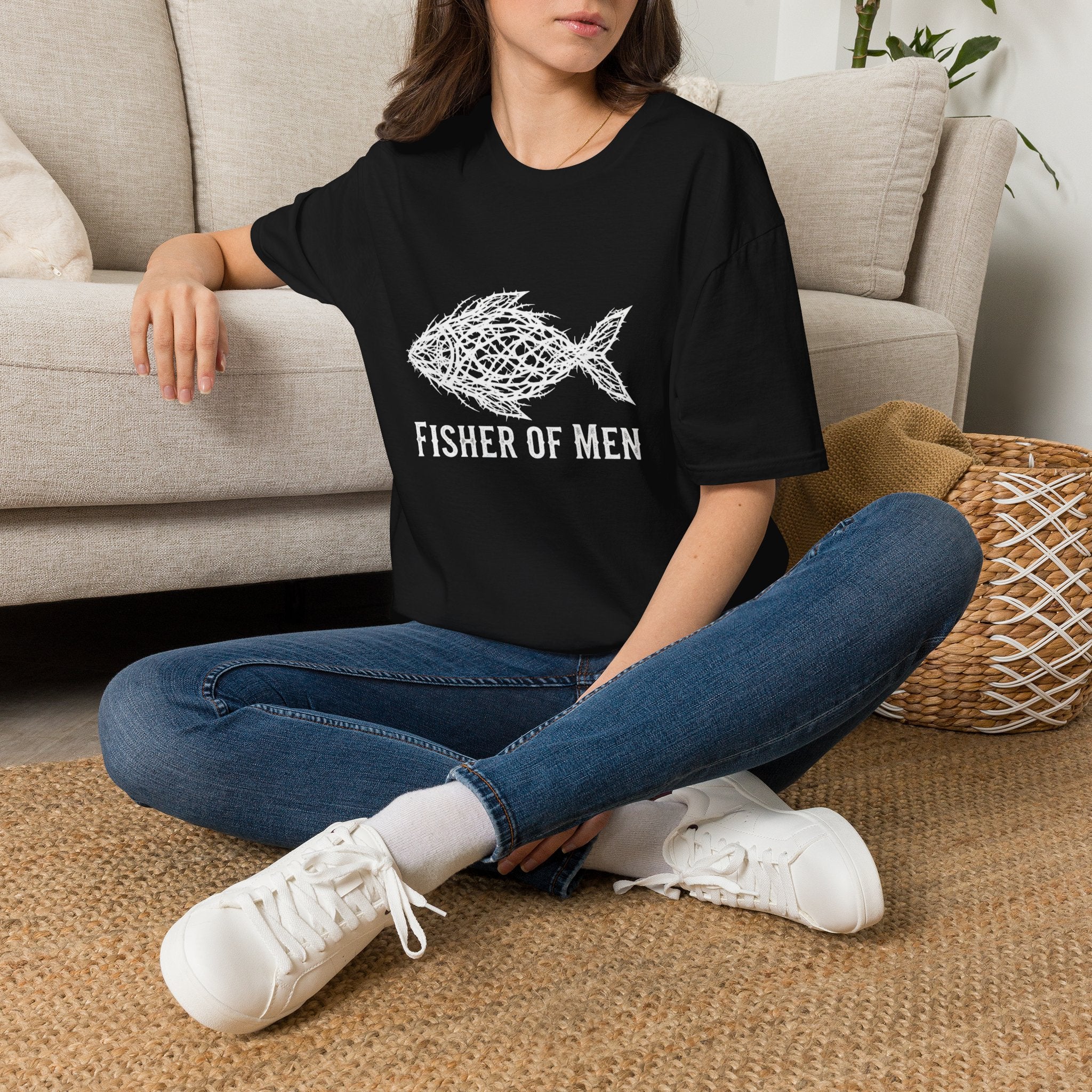 Fisher of Men T‑Shirt — Christian Fish Graphic Tee (Faith-Based Apparel)