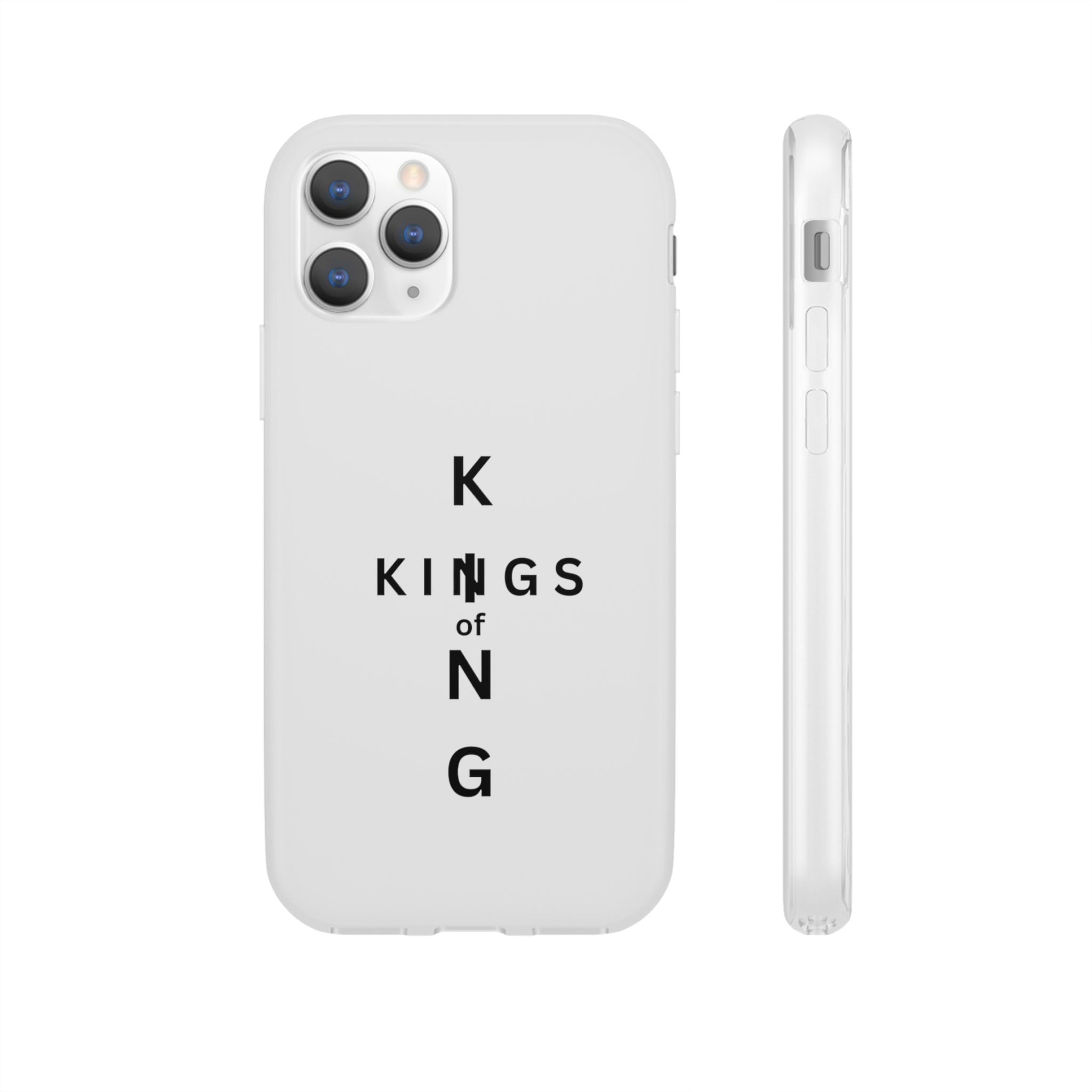 Flexi Phone Case — Minimal "Kings of King" Vertical Text Protective Cover