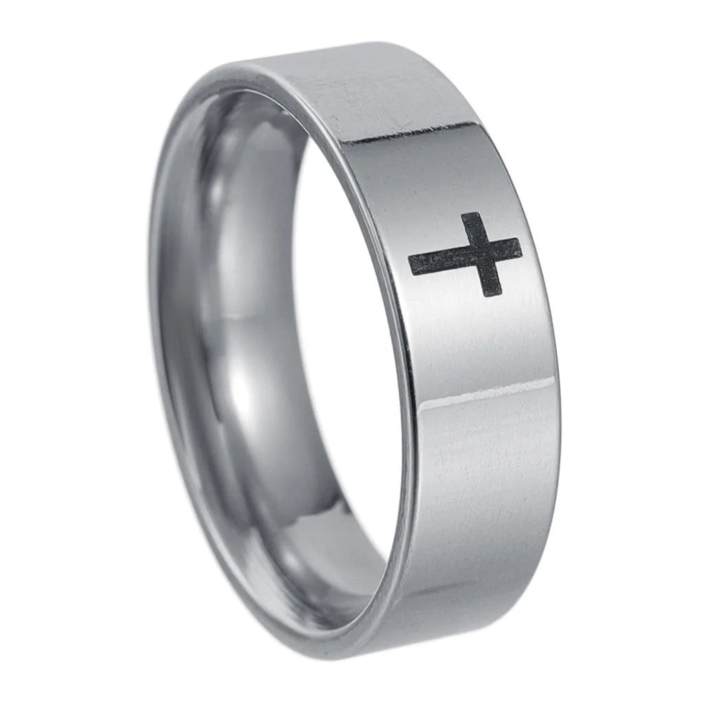 Minimalist Cross Ring