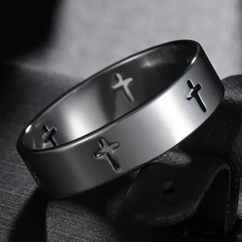 Minimalist Cross Ring