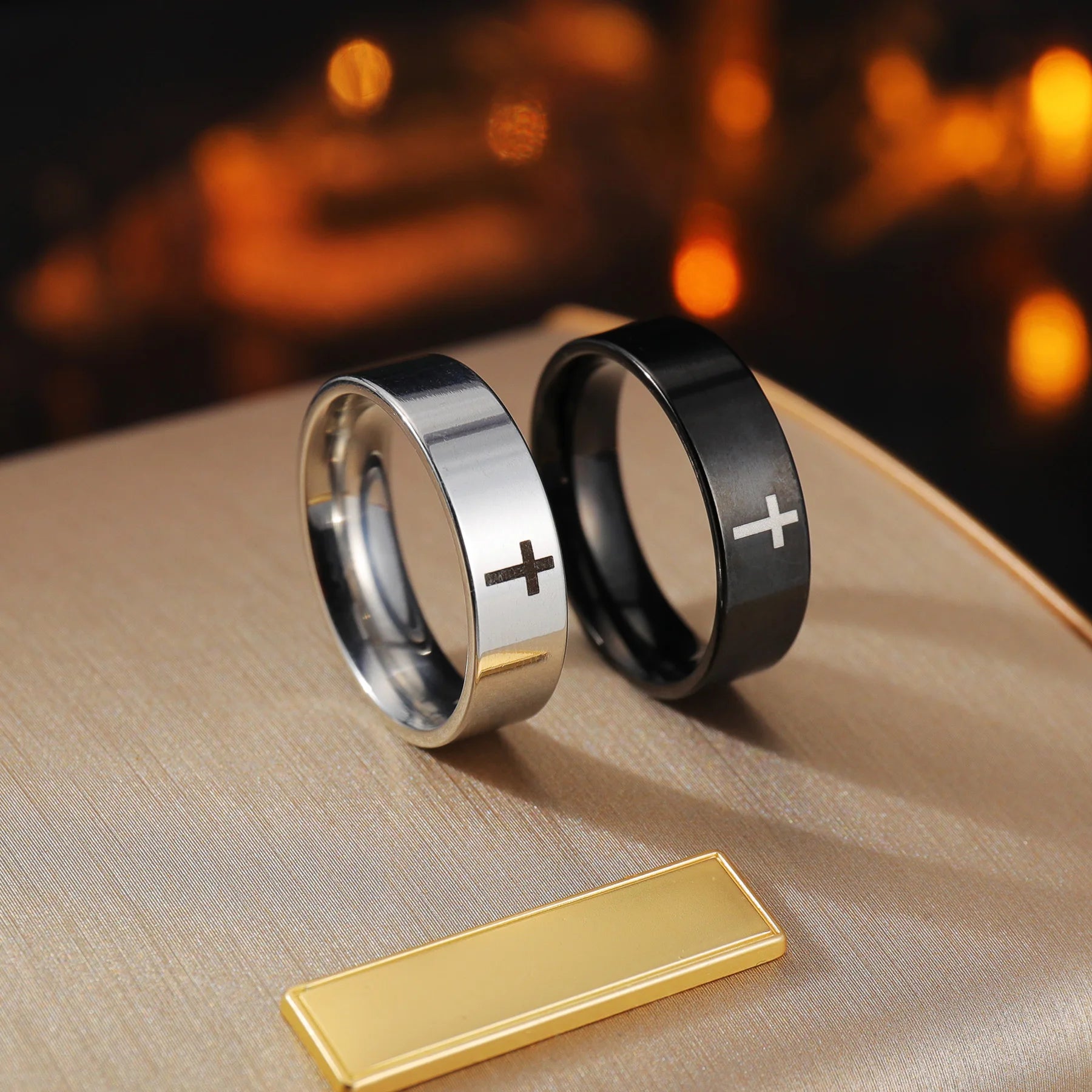 Minimalist Cross Ring