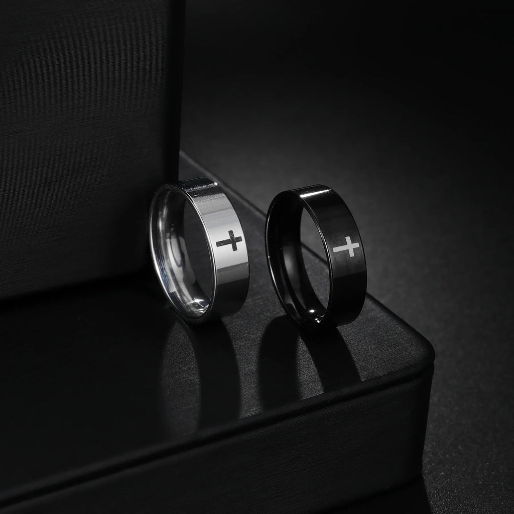 Minimalist Cross Ring