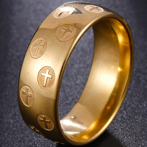 Minimalist Cross Ring