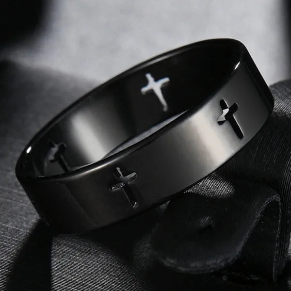 Minimalist Cross Ring