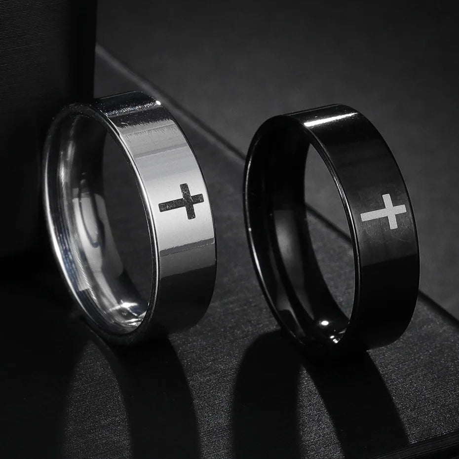 Minimalist Cross Ring